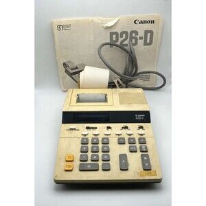 Vintage Canon P26-D Home Office Desktop Printing Calculator 1989 Tested